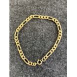 A 9ct yellow gold Figaro bracelet