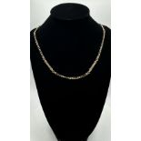A 9ct yellow gold fancy link necklace