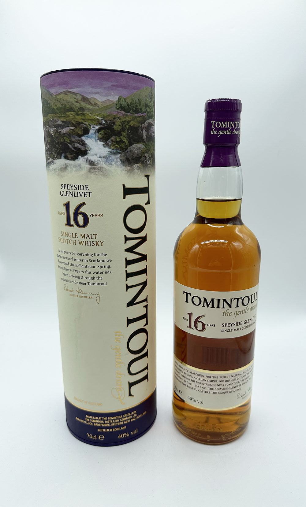 A 16 year old Tomintoul whisky