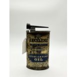 A vintage oil tin