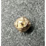A 9ct yellow gold and silver masonic ball pendant
