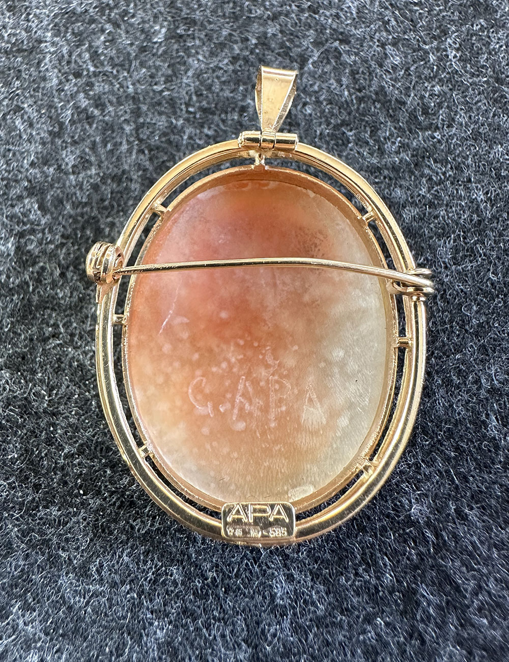 A 14ct gold cameo brooch / pendant - Image 4 of 5
