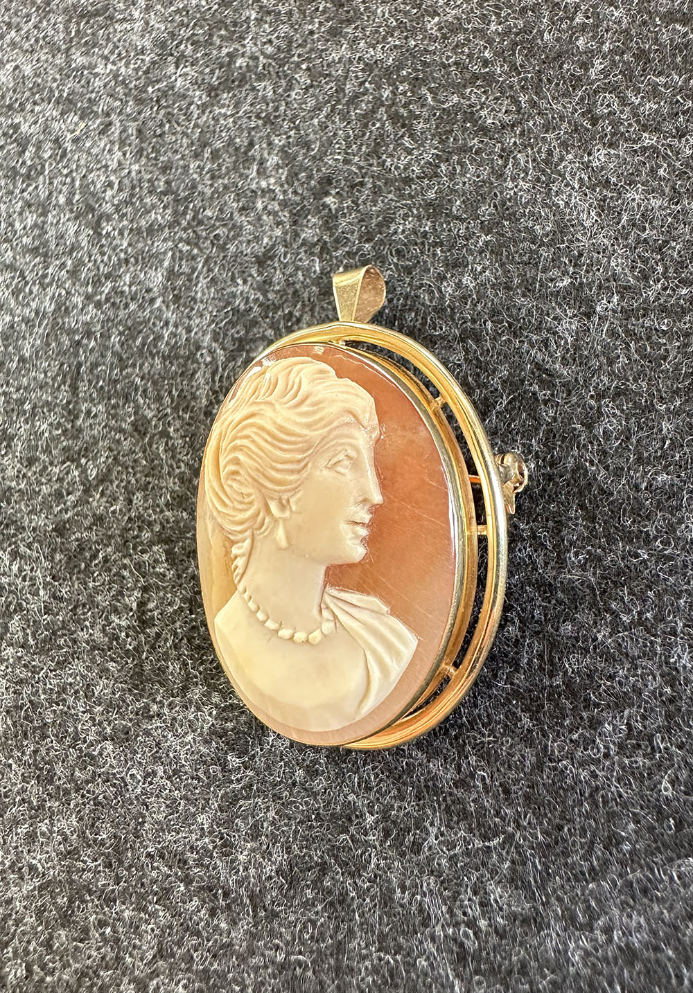 A 14ct gold cameo brooch / pendant - Image 5 of 5
