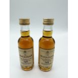 2x bottles of 18 year old Macallan whisky miniatures