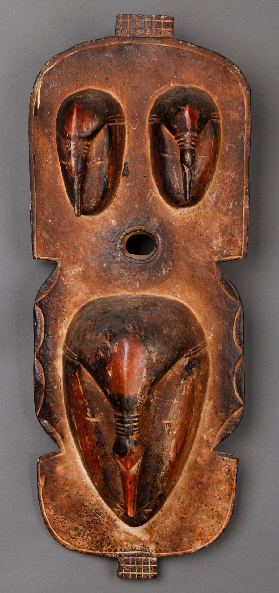 Maske mit drei Entenkörpern, Songhai (Mali), Ende 19./Anfang 20. Jh.
