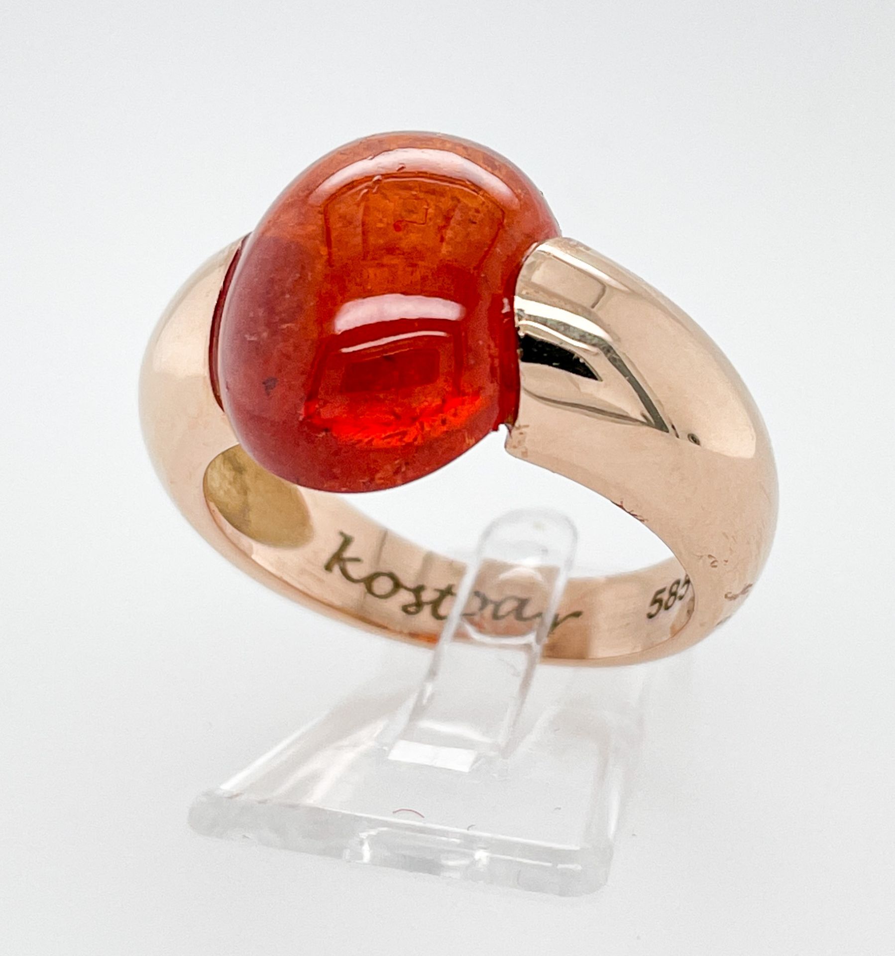 Ring 'Kostbar' mit Mandaringranat-Cabochon