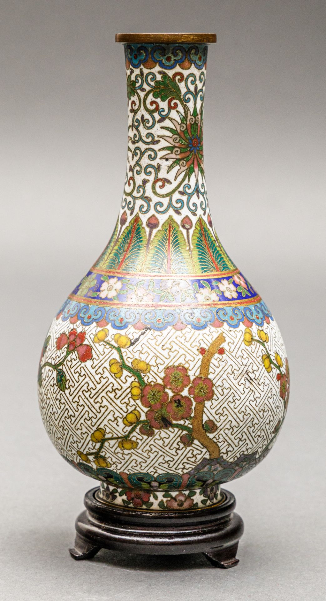 Cloisonné Vase, China, Qing Dynastie (1644-1911) - Bild 2 aus 6
