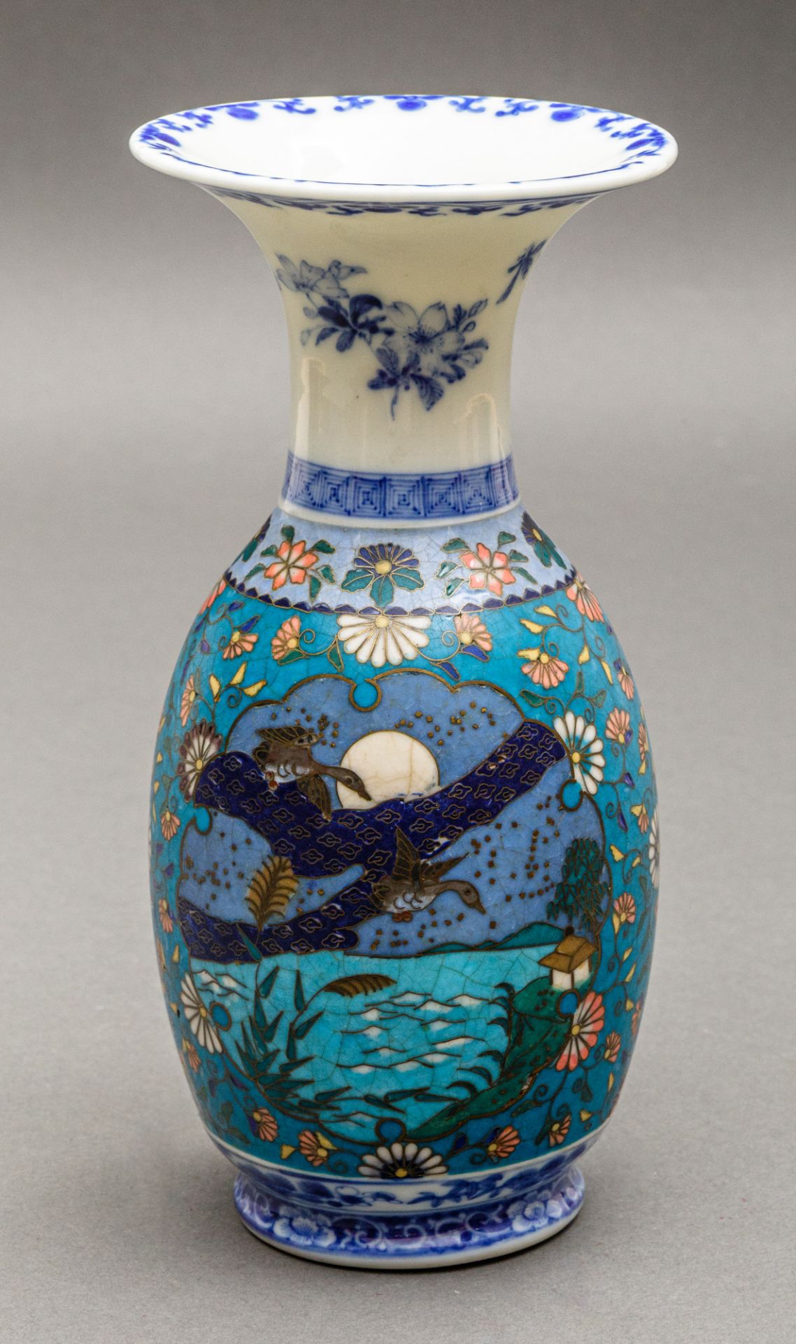 Porzellan-Cloisonné ('Jitai Shippo') Vase, Japan, wohl Takeuchi Chubei für Shippo Gaisha Company - Bild 3 aus 5