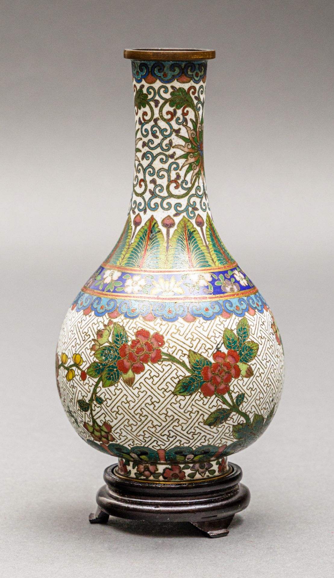 Cloisonné Vase, China, Qing Dynastie (1644-1911) - Bild 4 aus 6