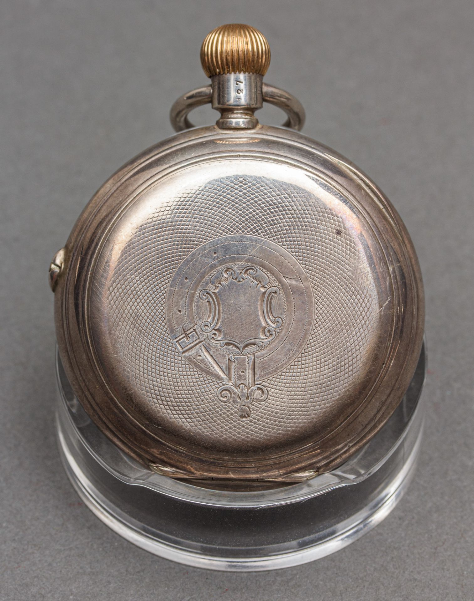 Silbertaschenuhr mit springender Stunde und Minute, Systeme A. Kaiser Brevete, 1897 - Bild 2 aus 5