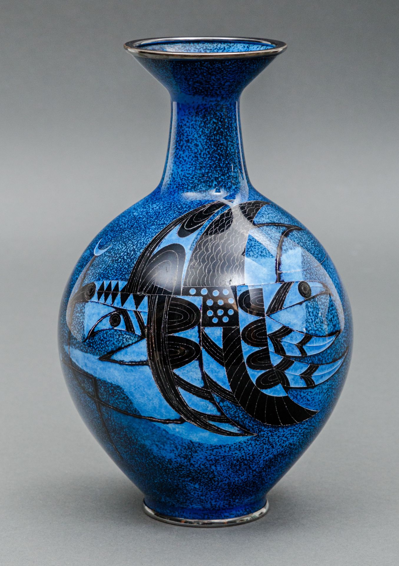 Cloisonné Vase, Japan, Ota Hiroaki (1913-91), Showa-Zeit (1926 - 1989)