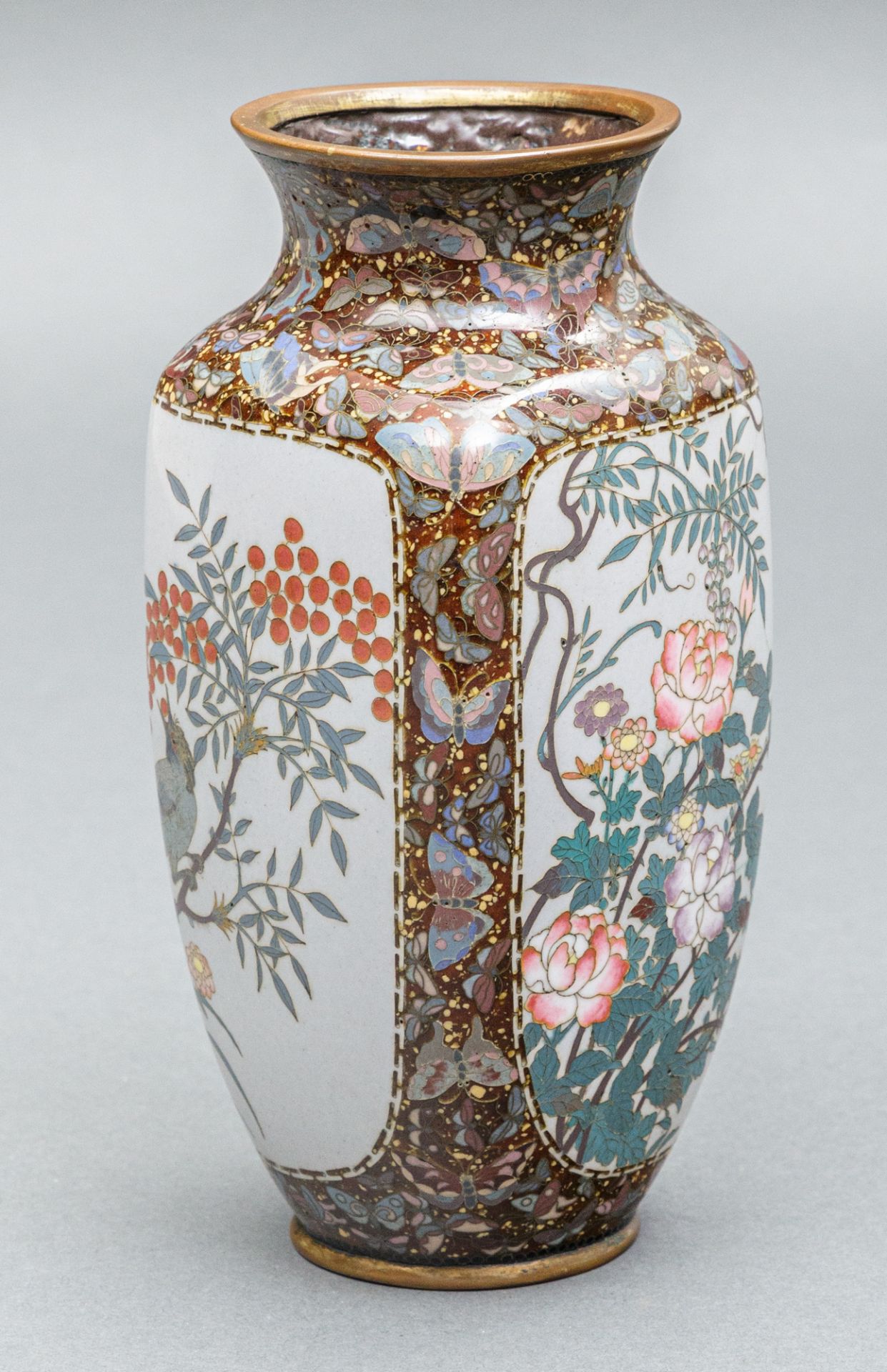 Cloisonné Vase, Japan, wohl Meiji-Zeit (1868-1912) - Bild 3 aus 5