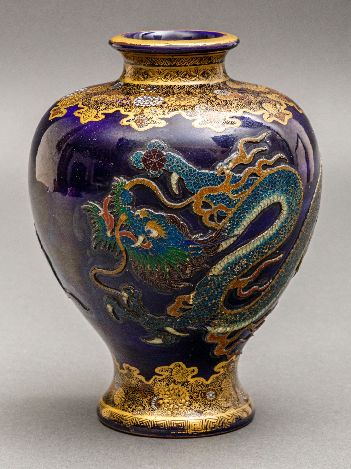Satsuma Keramik Vase, Japan, Kinkozan Sobei VI (1824-84)