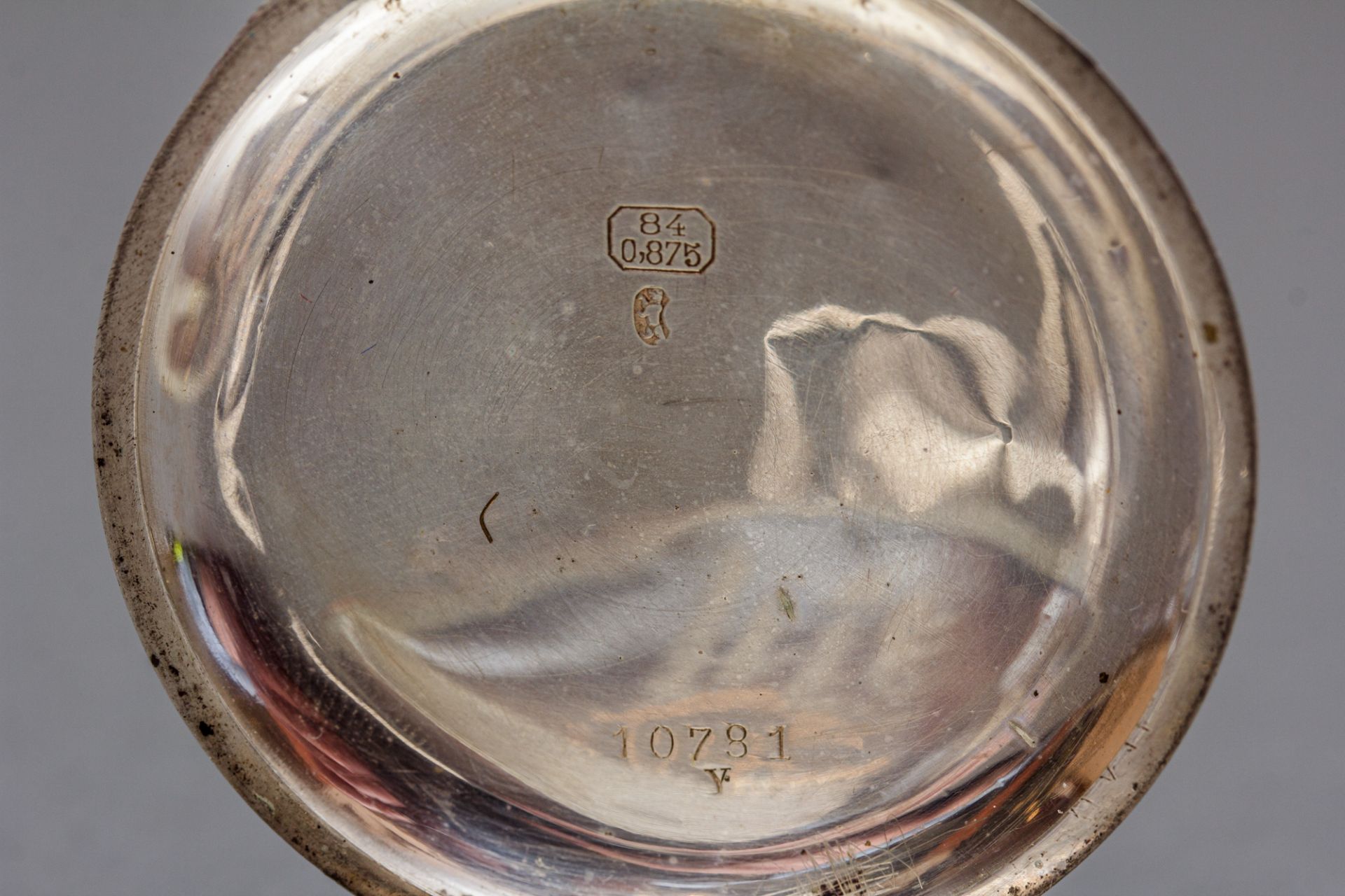 Savonette Anker Kalender Uhr, um 1900, 875er Silber - Bild 5 aus 6