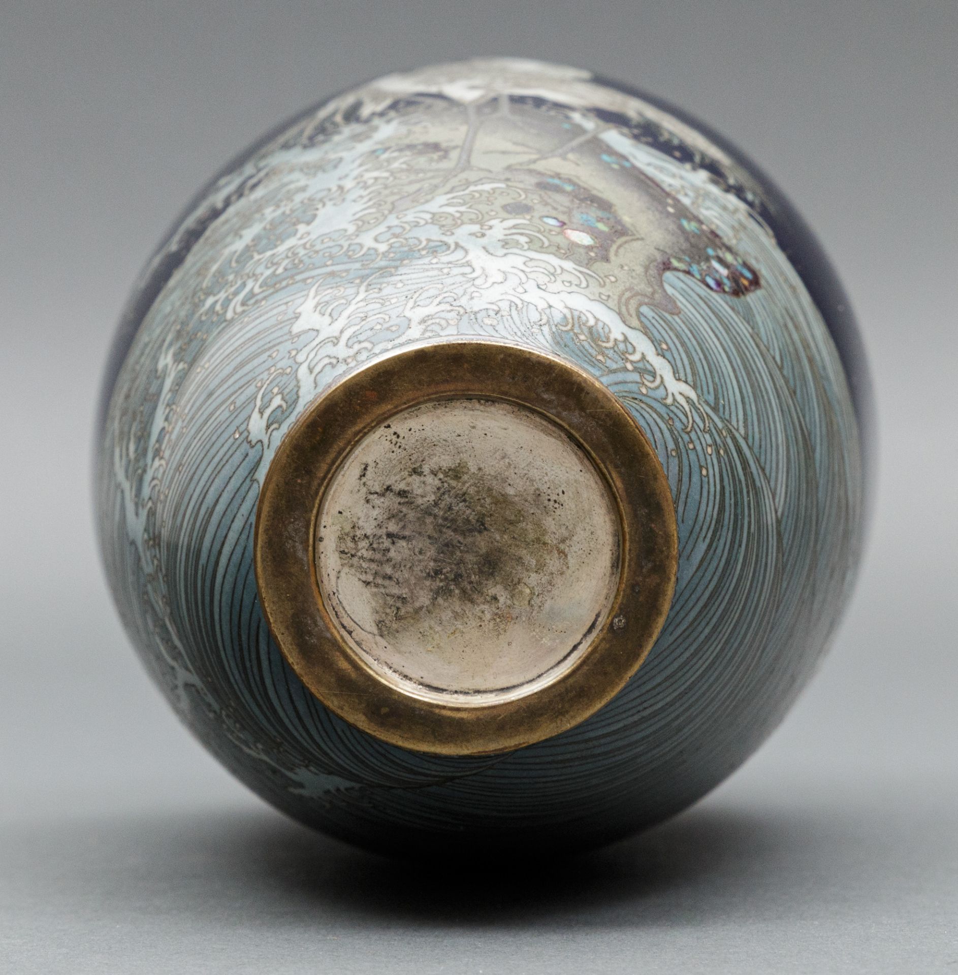 Cloisonné Vase, Japan, wohl Meiji-Zeit (1868-1912) - Bild 4 aus 4