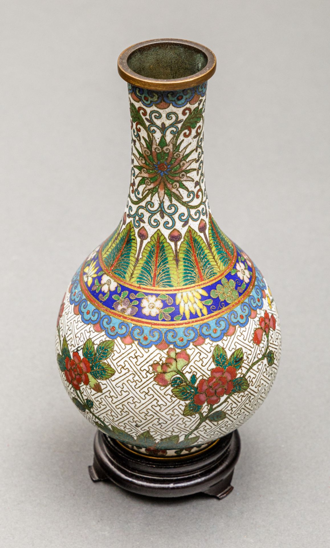 Cloisonné Vase, China, Qing Dynastie (1644-1911) - Bild 6 aus 6