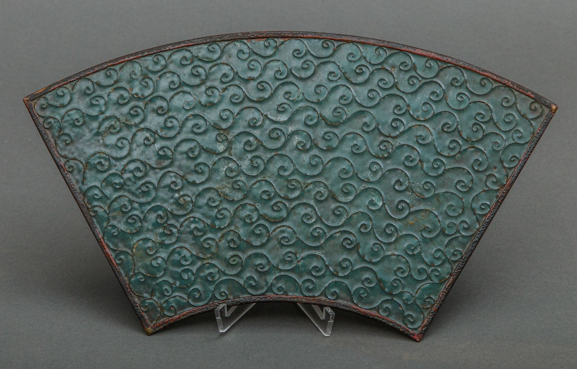 Cloisonné Tablett in Goldstone-Technik, Japan, Meiji-Zeit (1868-1912) - Bild 2 aus 2