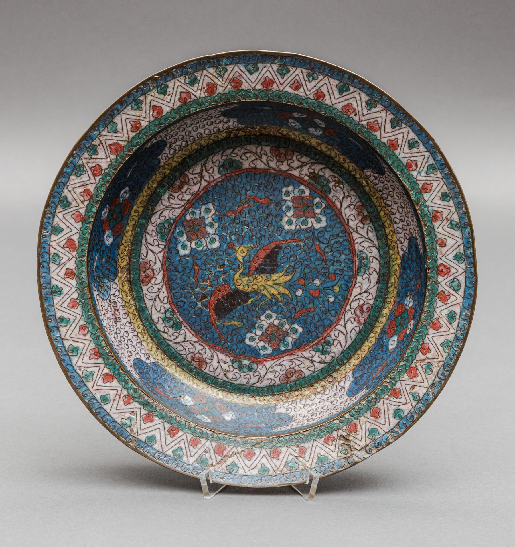 Cloisonné Schüssel, China, wohl Ming Dynastie, Jiajing Periode 1521-1567