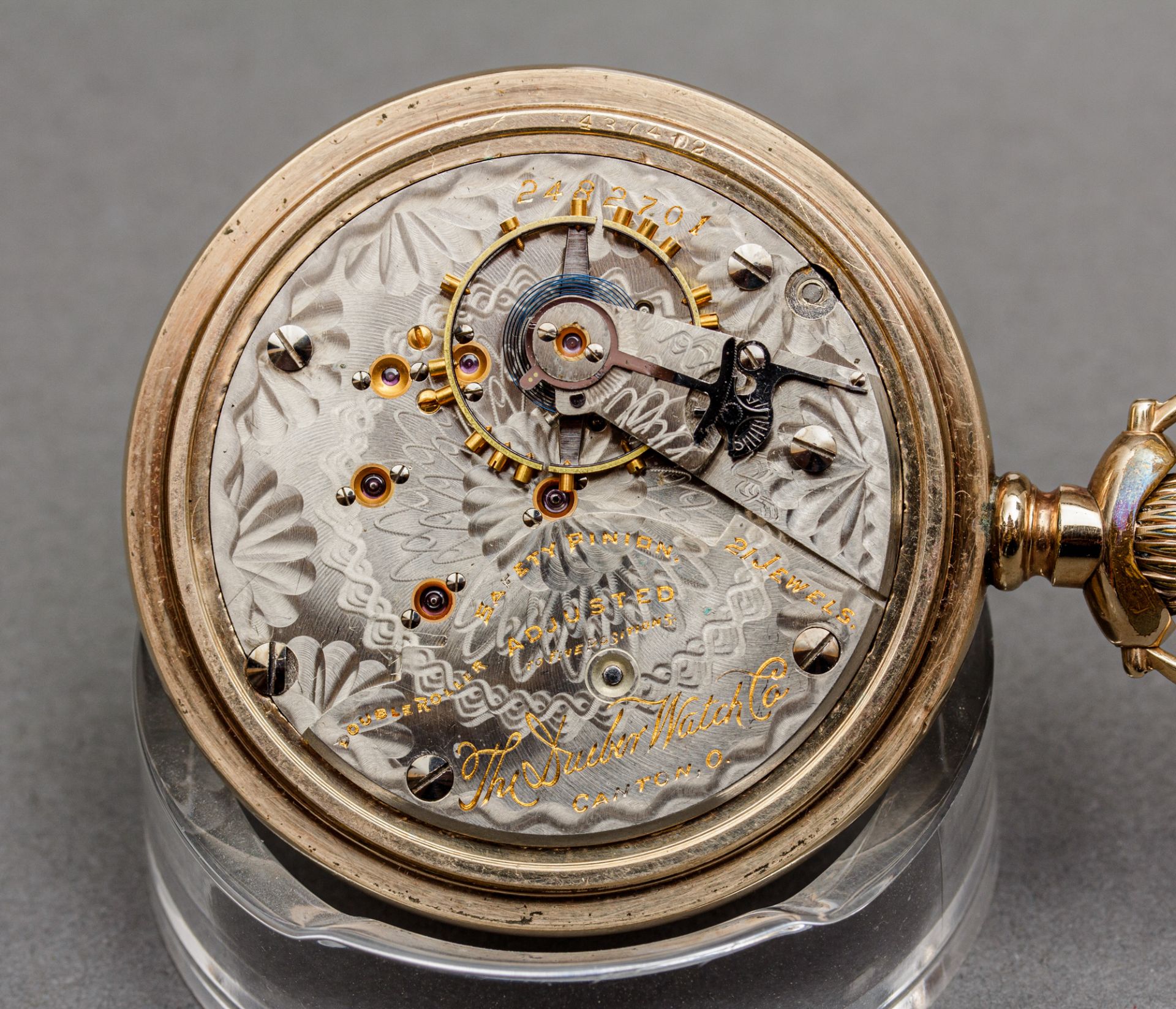 vergoldete Taschenuhr Hampdon Watch Co., um 1880 - Bild 2 aus 3