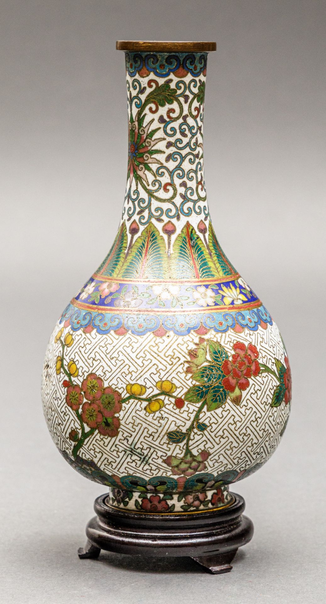 Cloisonné Vase, China, Qing Dynastie (1644-1911) - Bild 3 aus 6