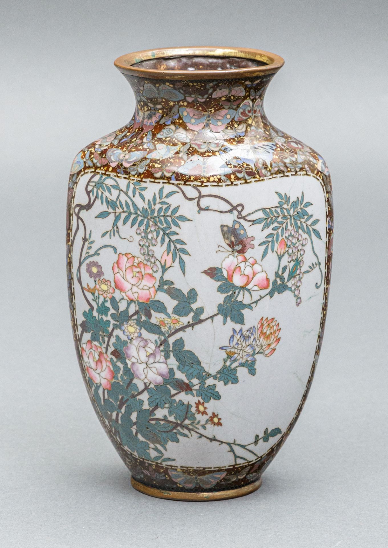 Cloisonné Vase, Japan, wohl Meiji-Zeit (1868-1912) - Bild 2 aus 5