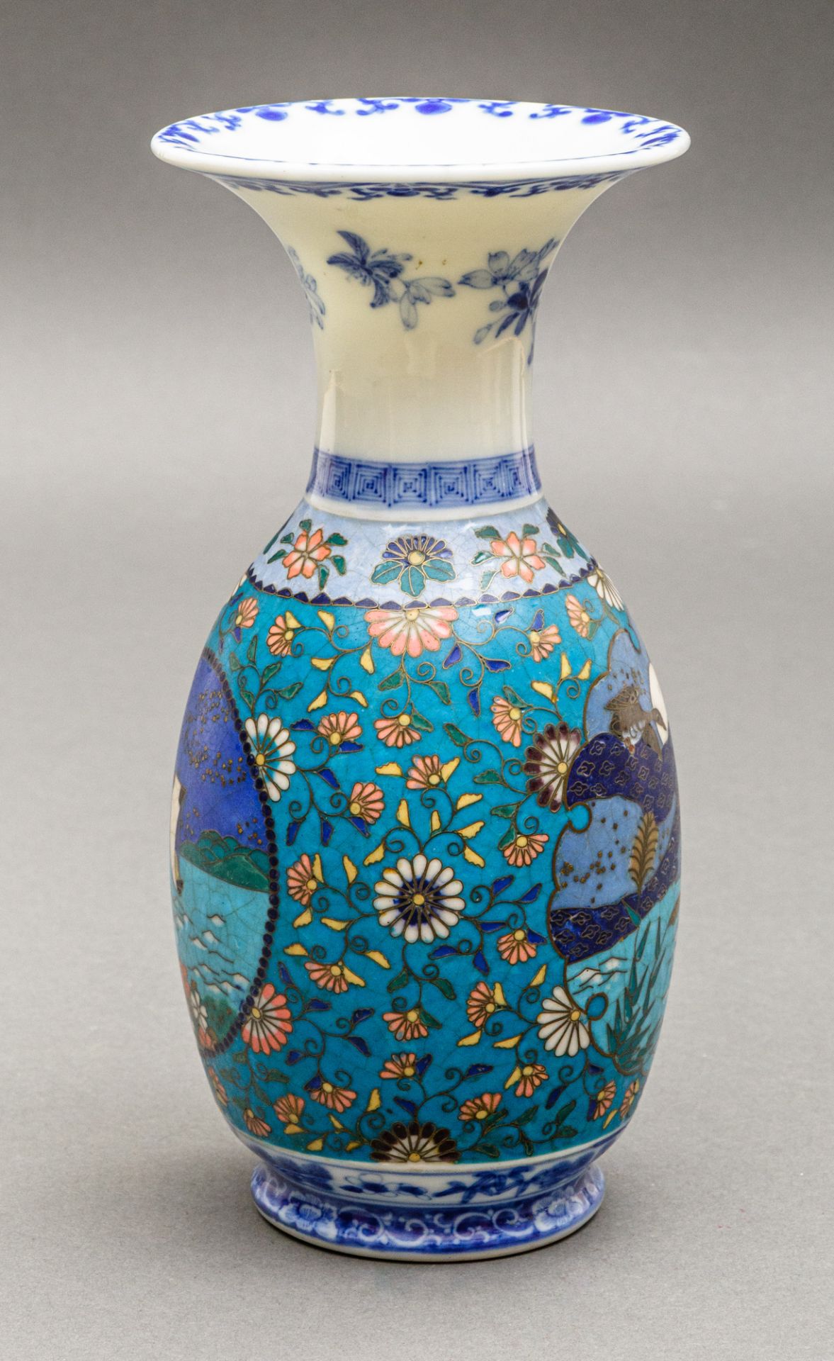 Porzellan-Cloisonné ('Jitai Shippo') Vase, Japan, wohl Takeuchi Chubei für Shippo Gaisha Company - Bild 2 aus 5