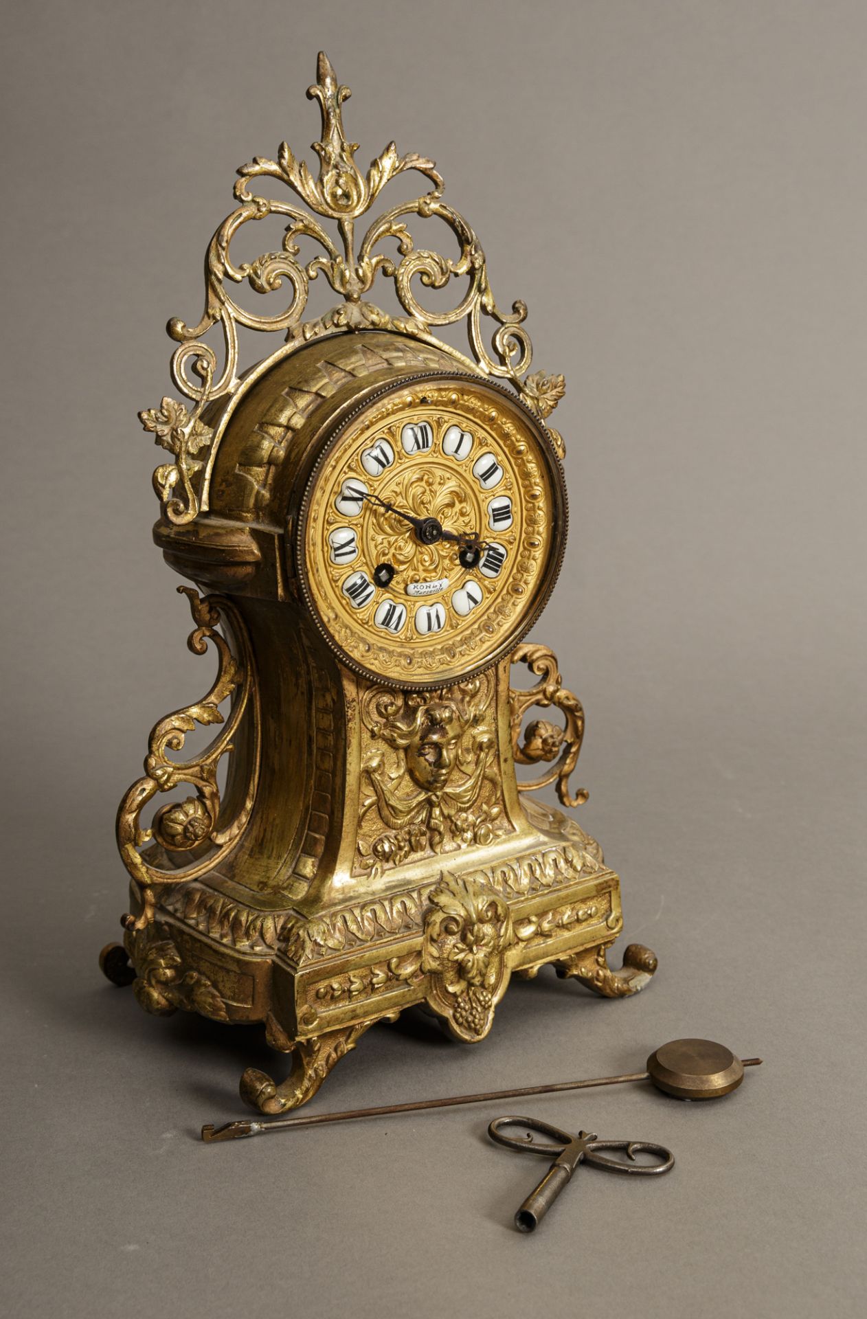 Pendule, Napoleon III, Renaissance-Stil, Frankreich um 1850-60 - Image 4 of 4