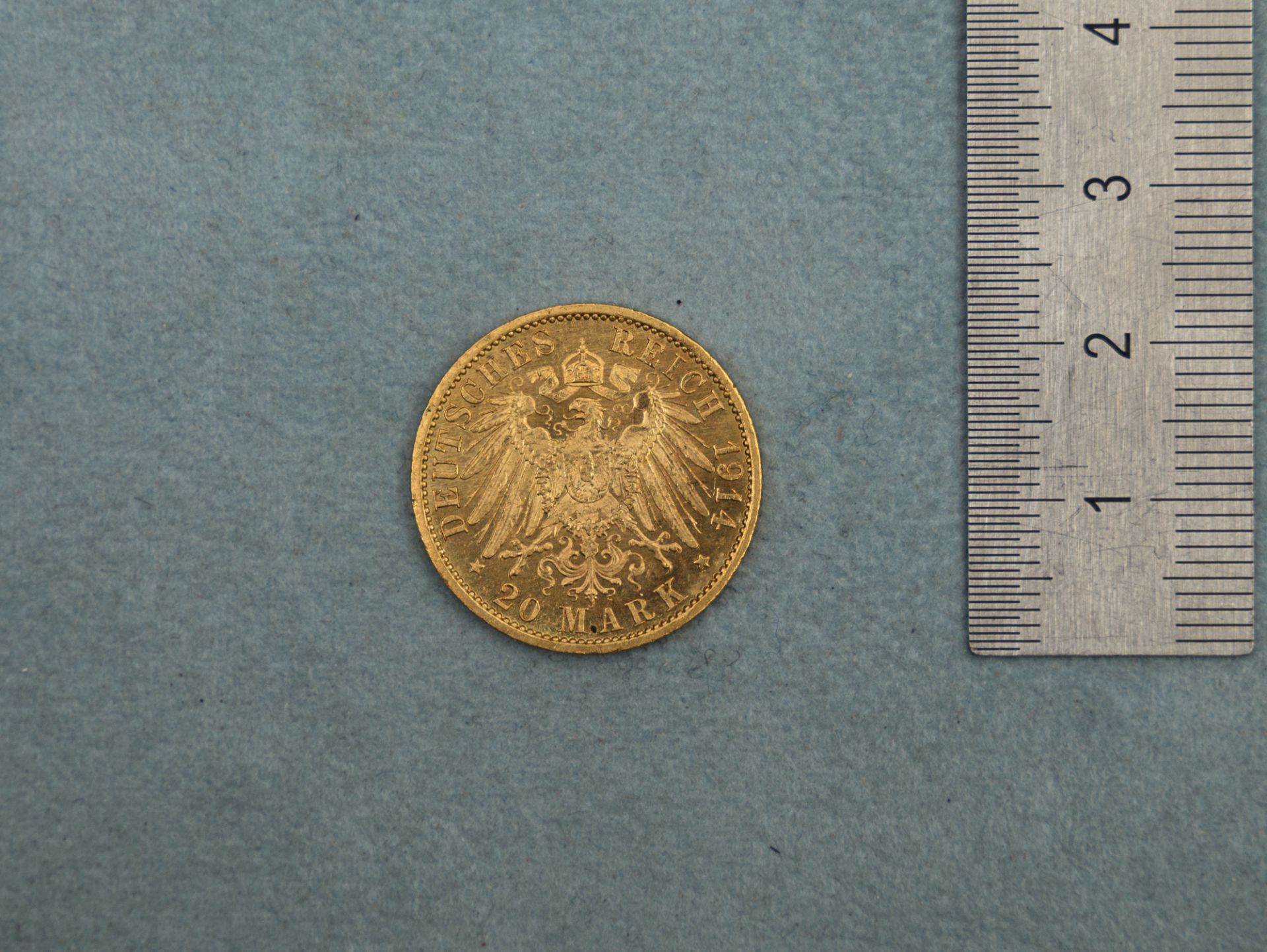 Goldmünze, 20 Mark, 1914 A, Wilhelm II. (Preußen) - Image 2 of 2