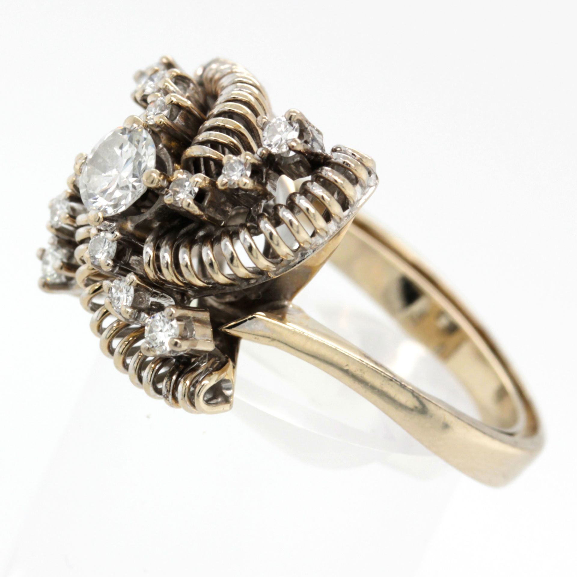 Ring mit Brillant von ca. 0,40 ct, 585er WG - Image 2 of 3