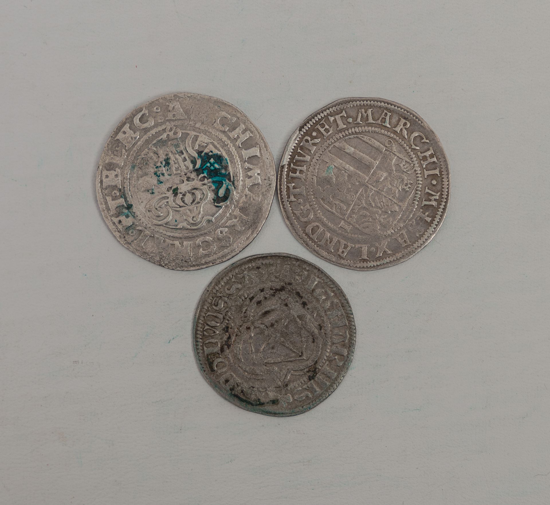 3 sächsische Silbermünzen