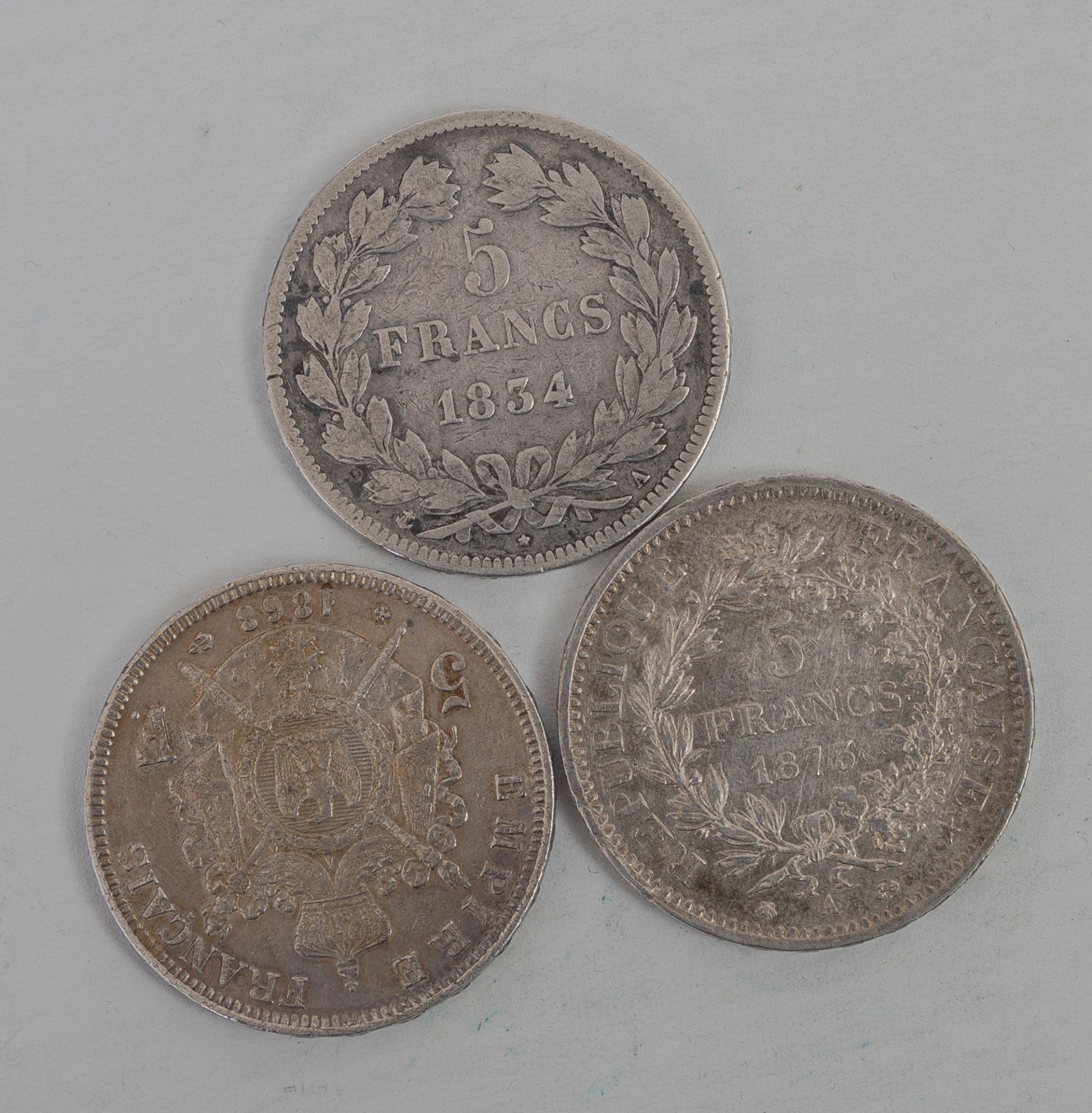 3 französische 5-Francs Münzen - Image 2 of 2