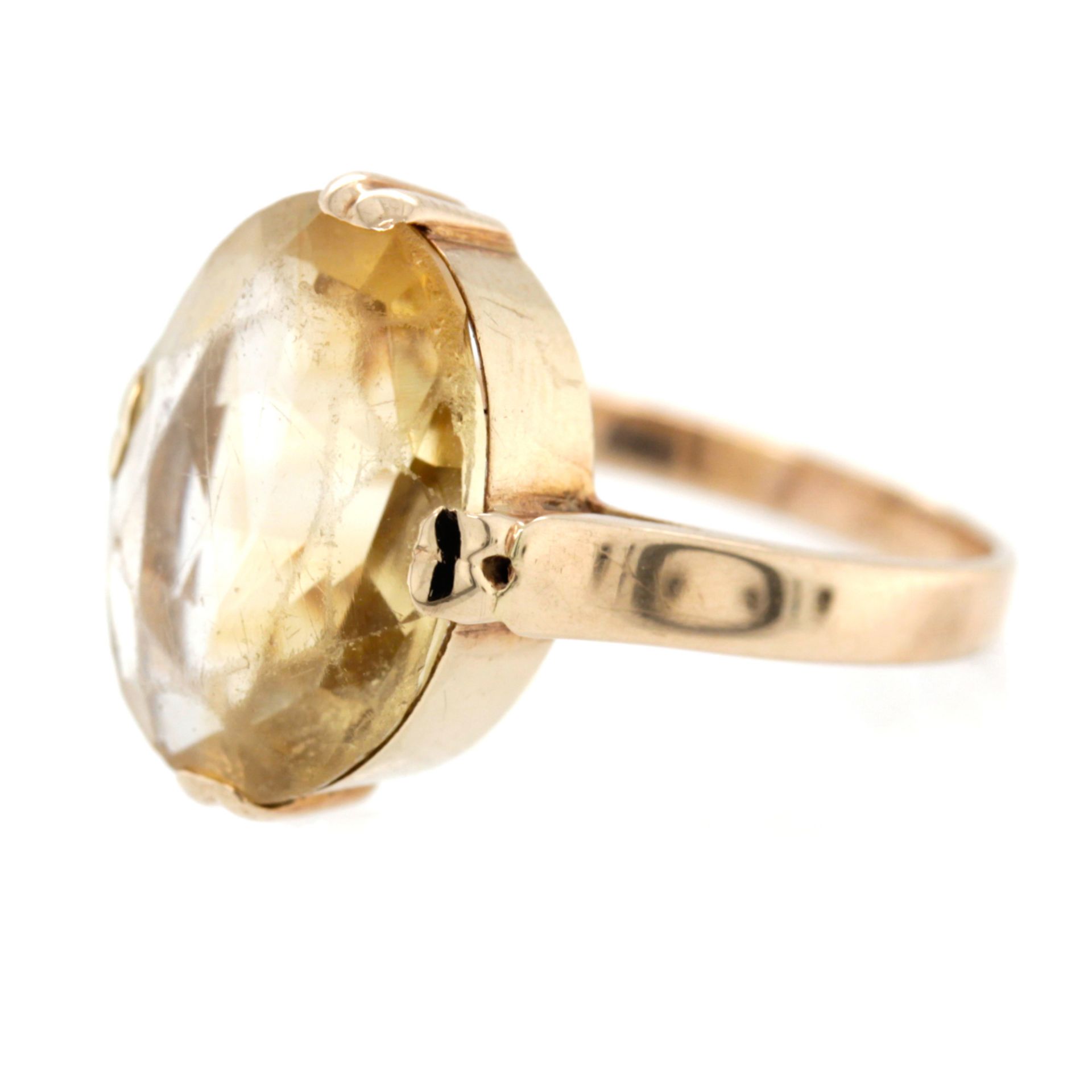 Ring mit ovalem, facettiertem Citrin - Image 3 of 4