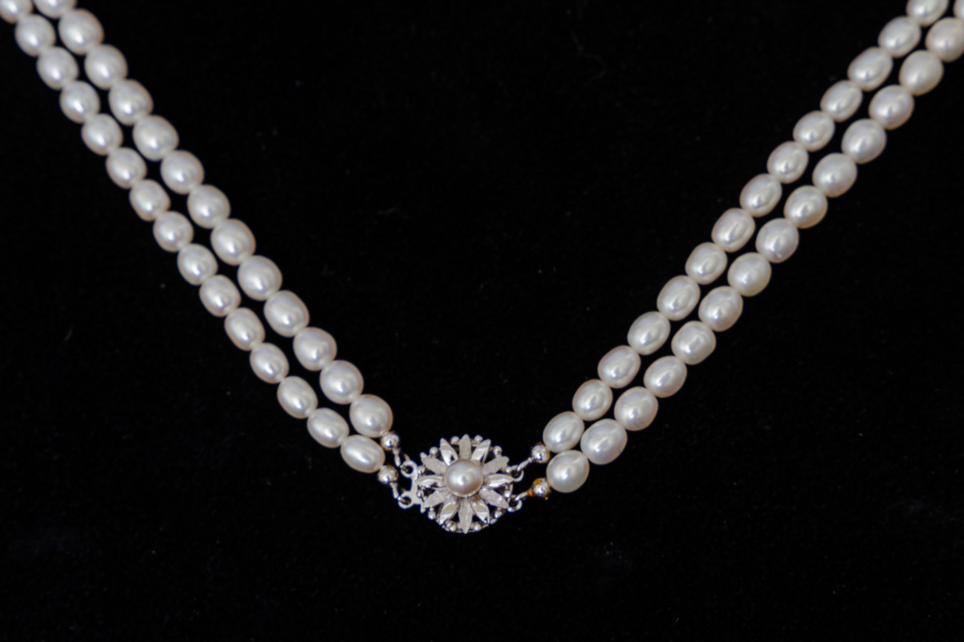Große doppelreihige Perlenkette - Image 2 of 5