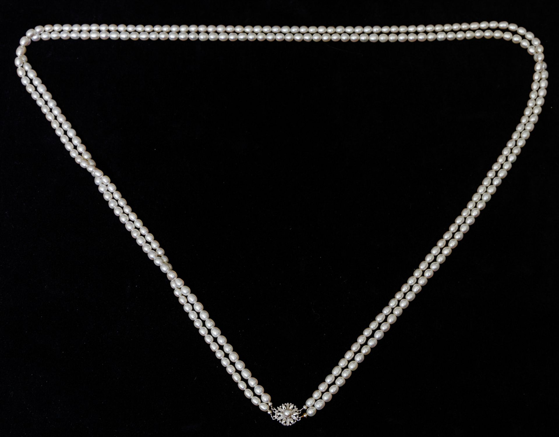 Große doppelreihige Perlenkette - Image 5 of 5