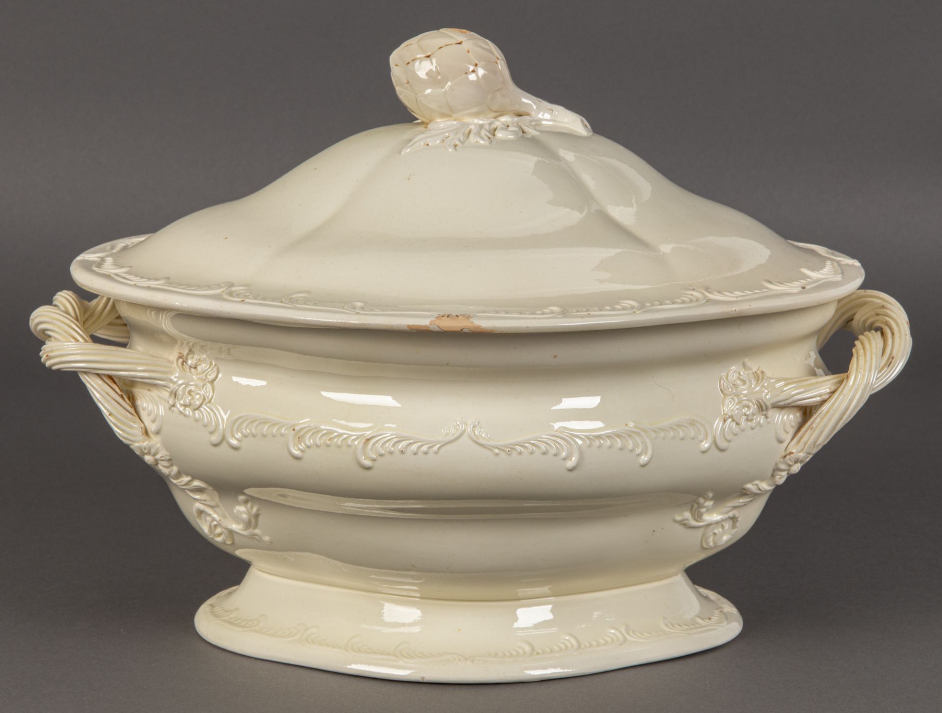 Terrine, wohl Leeds, sog. 'Cream-Ware', um 1780/90 - Image 2 of 2