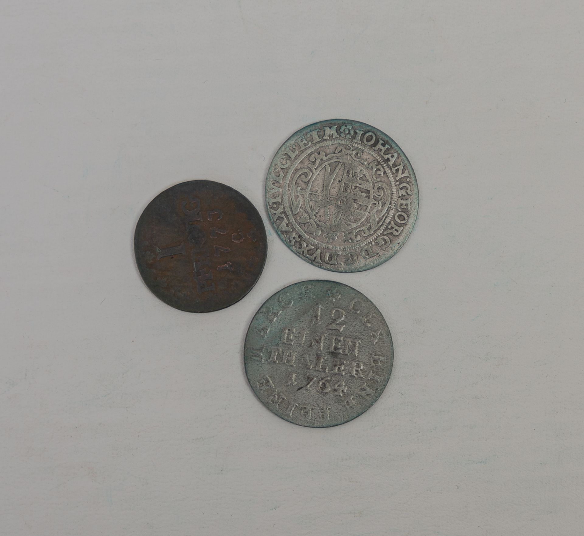 3 sächsische Kleinmünzen, 17./18. Jh. - Image 2 of 2