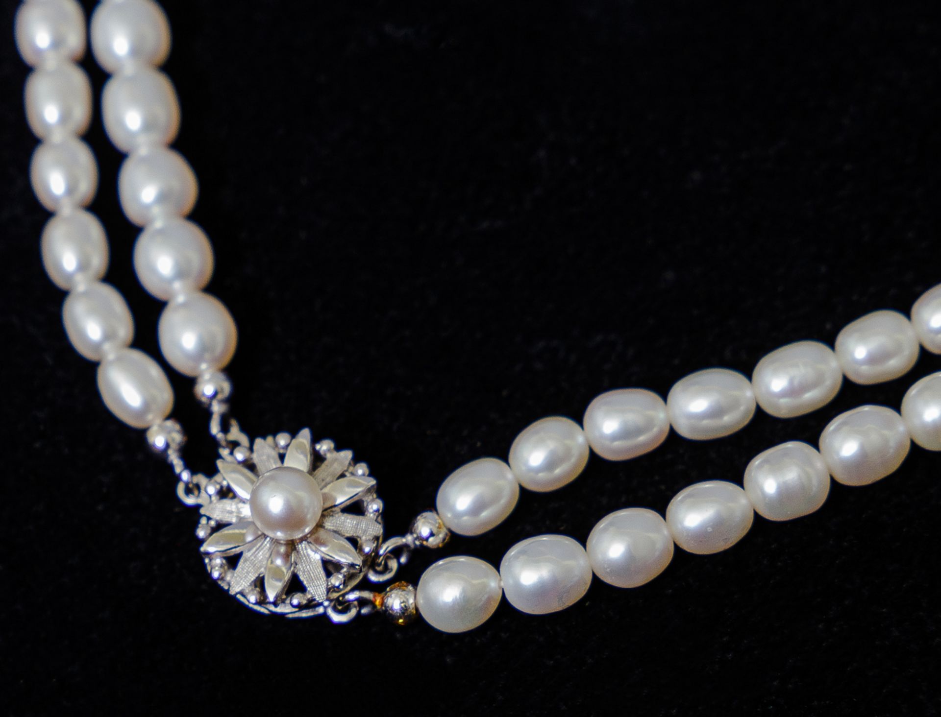 Große doppelreihige Perlenkette - Image 3 of 5