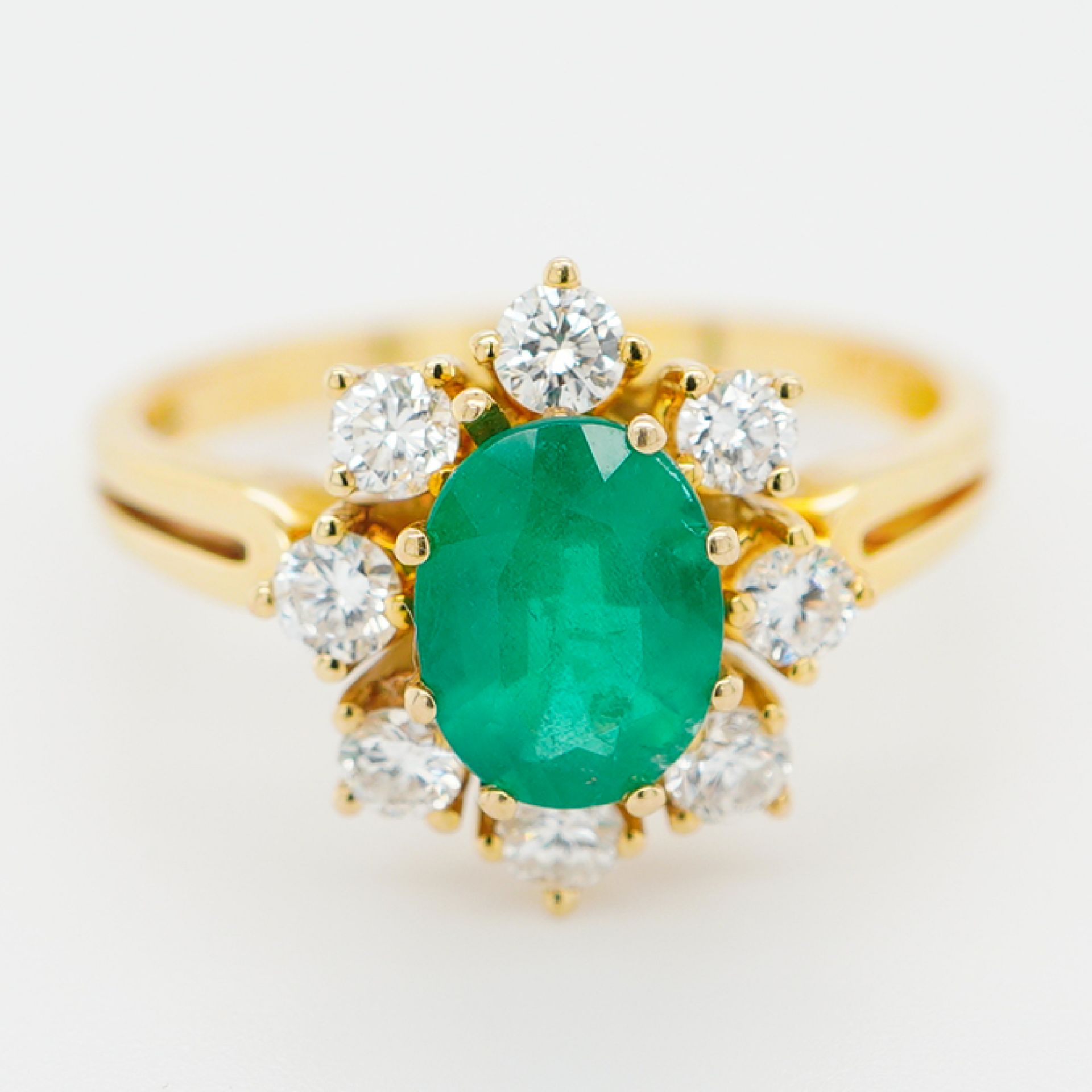 Ring mit Smaragd und Brillanten - Image 2 of 4