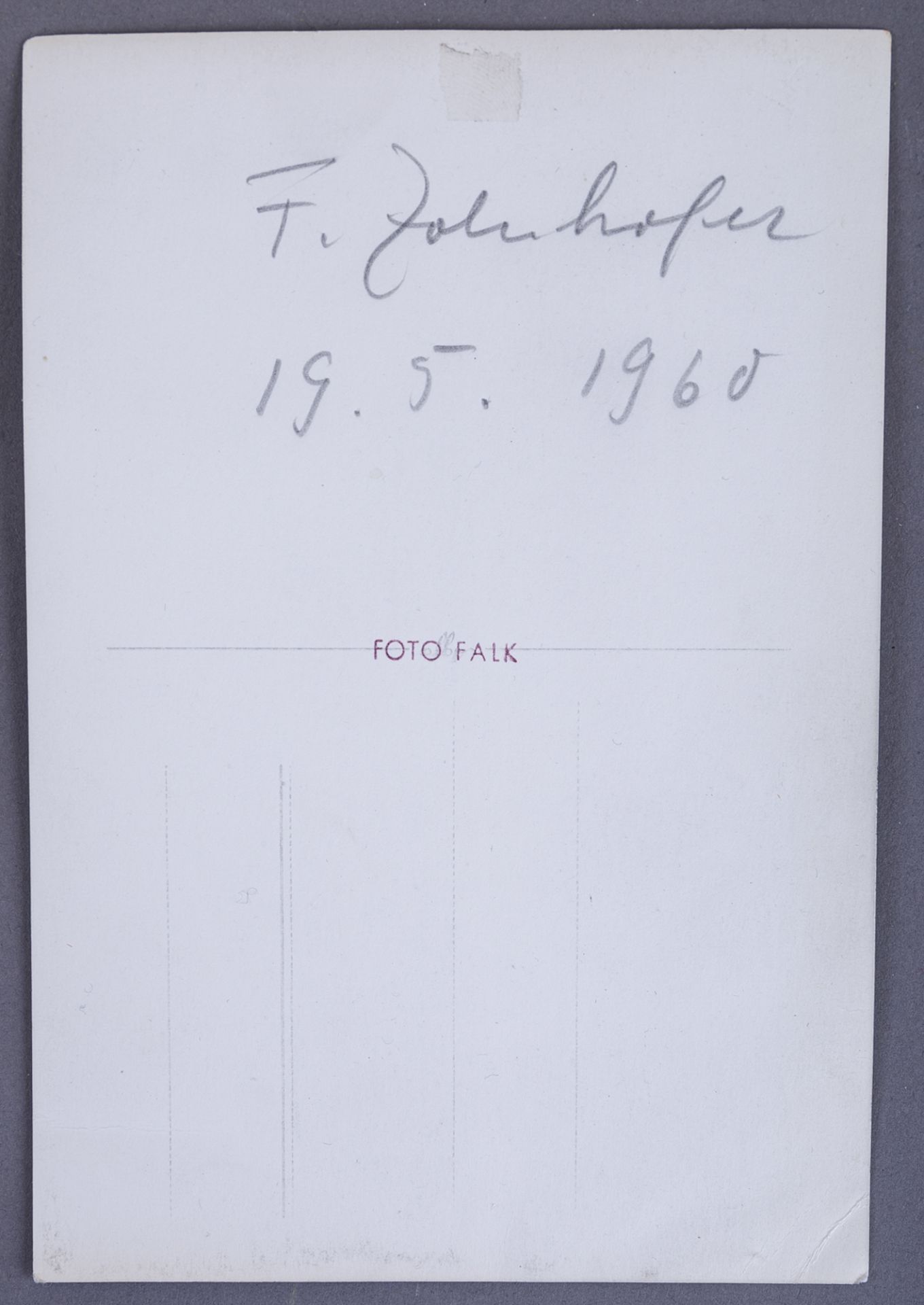 Autograph, Fritz Zolnhofer (Wolfstein 1896-1965 Saarbrücken) - Image 2 of 2