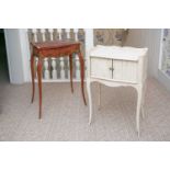 A George I style red chinoiserie lacquered boudoir table with single frieze drawer on slender