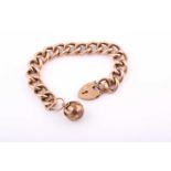 A 9ct yellow gold charm bracelet, with heavy links 14-19mm in width, charm bracelet measuring 7.5