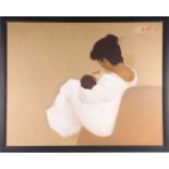 Than Binh Nguyen (b.1954) Vietnamese, Mother & Child, oil on canvas, signed and dated '99, 74.5 cm x