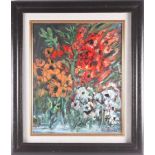 Vladimir (Yosl) Bergner (1920-2017) Israeli, 'Wild Flowers', signed to lower right corner and also