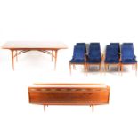 Robert Heritage for Archie Shine, a 'Heritage' rosewood dining suite, circa 1960's, comprising