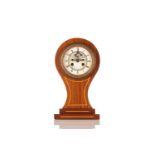 A French mahogany cased balloon 8-day clock with visible Brochet movement by Samuel Marti et Cie,