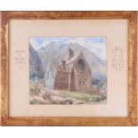 C.L. Brierley, a late 19th-century watercolour, 'Design for Hillside Church', 17.5 cm x 31.5 cm,