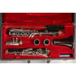 A French 'Selmer Series 10 S' clarinet, the mouthpiece inscribed Ebolin Brilhart 5, the upper and