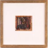 John Burne (b.1940), 'Looking Back', pen, ink & watercolour, signed to right corner, 10 cm x 11.5 cm