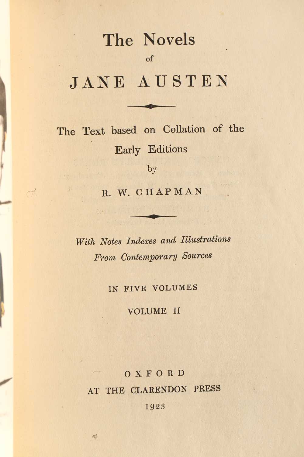 Austen, Jane; 'The Novels of..' in five volumes, The Text Based on Collation of the Early Editions - Image 11 of 24