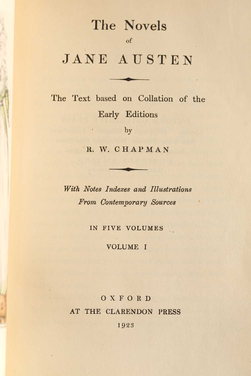 Austen, Jane; 'The Novels of..' in five volumes, The Text Based on Collation of the Early Editions - Image 5 of 24